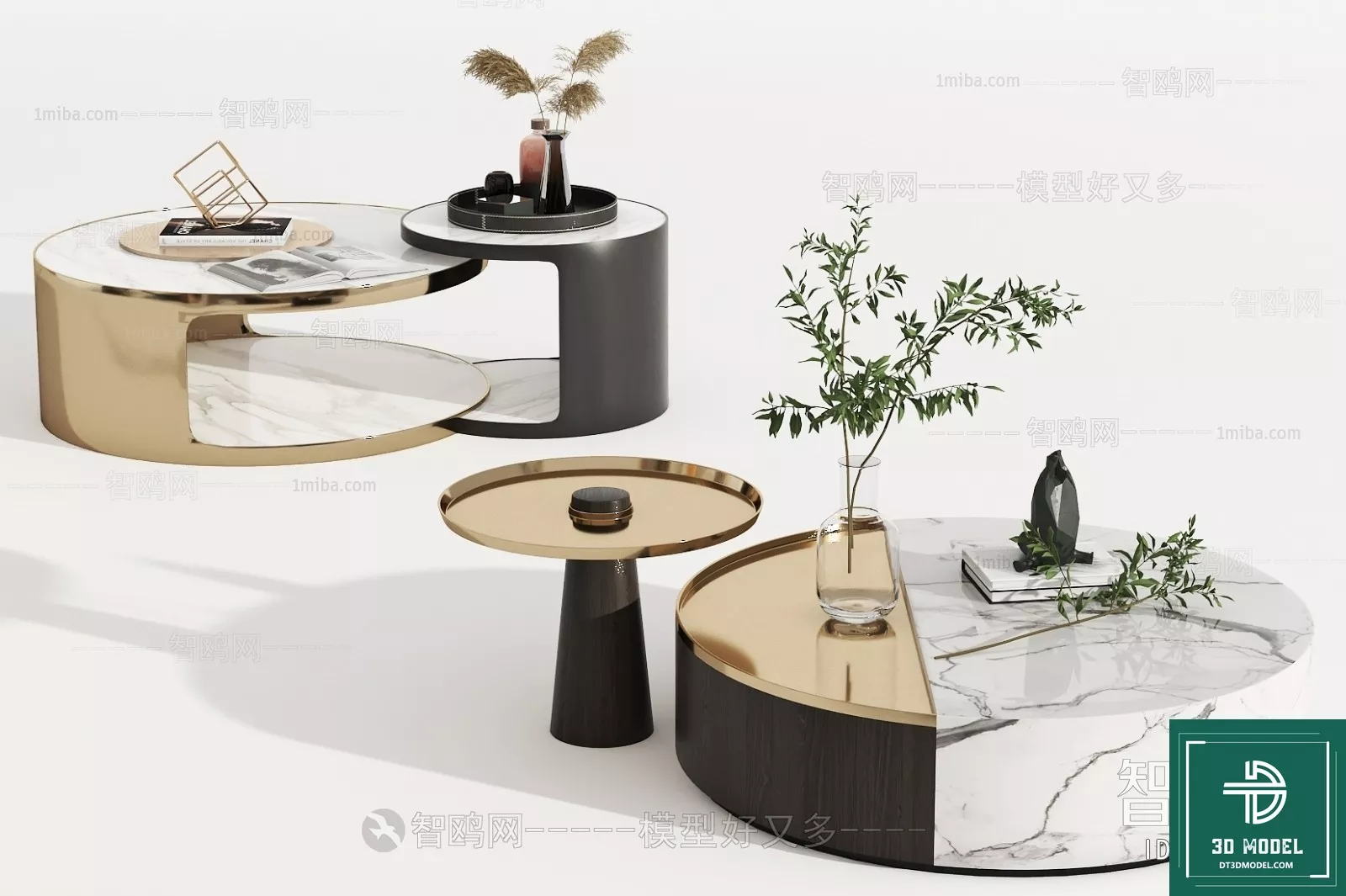 MODERN TEA TABLE - SKETCHUP 3D MODEL - VRAY OR ENSCAPE - ID14966