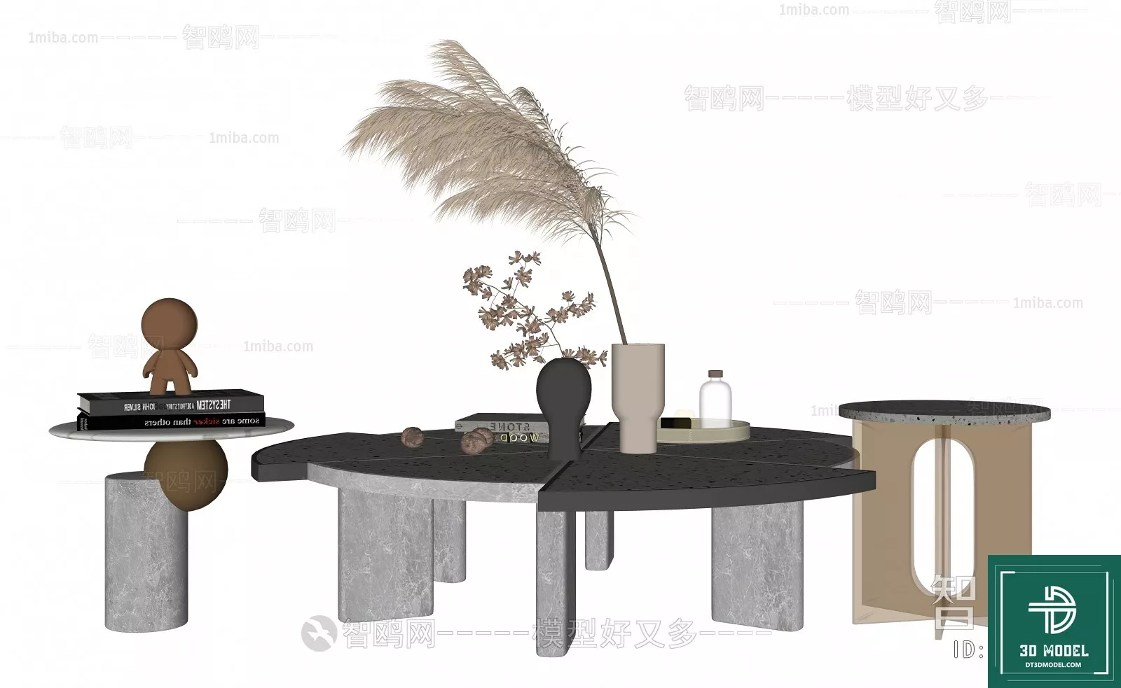 MODERN TEA TABLE - SKETCHUP 3D MODEL - VRAY OR ENSCAPE - ID14975
