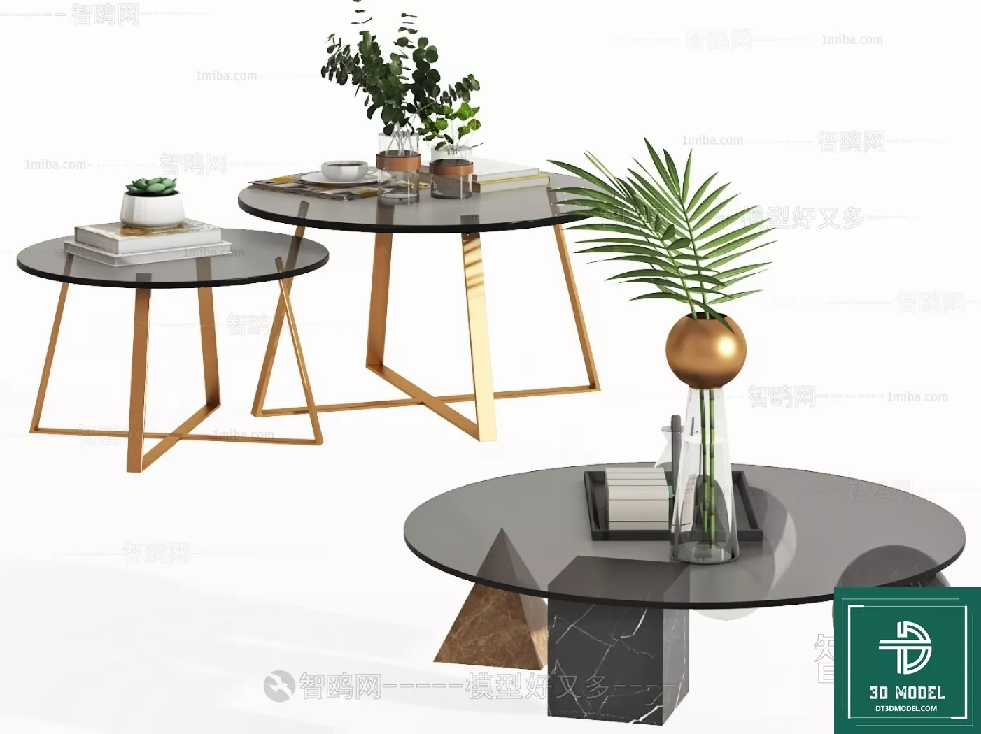 MODERN TEA TABLE - SKETCHUP 3D MODEL - VRAY OR ENSCAPE - ID14979