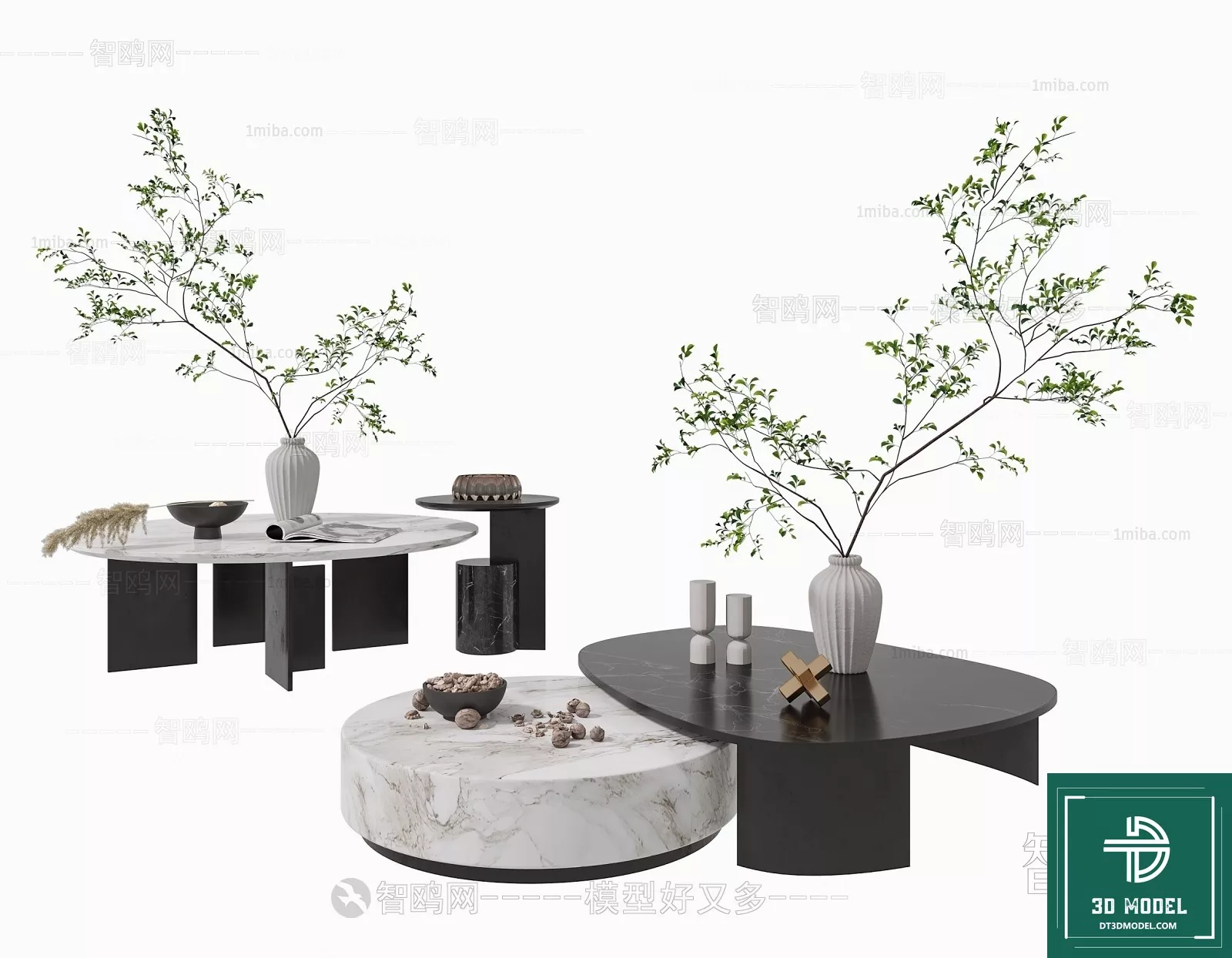 MODERN TEA TABLE - SKETCHUP 3D MODEL - VRAY OR ENSCAPE - ID14985