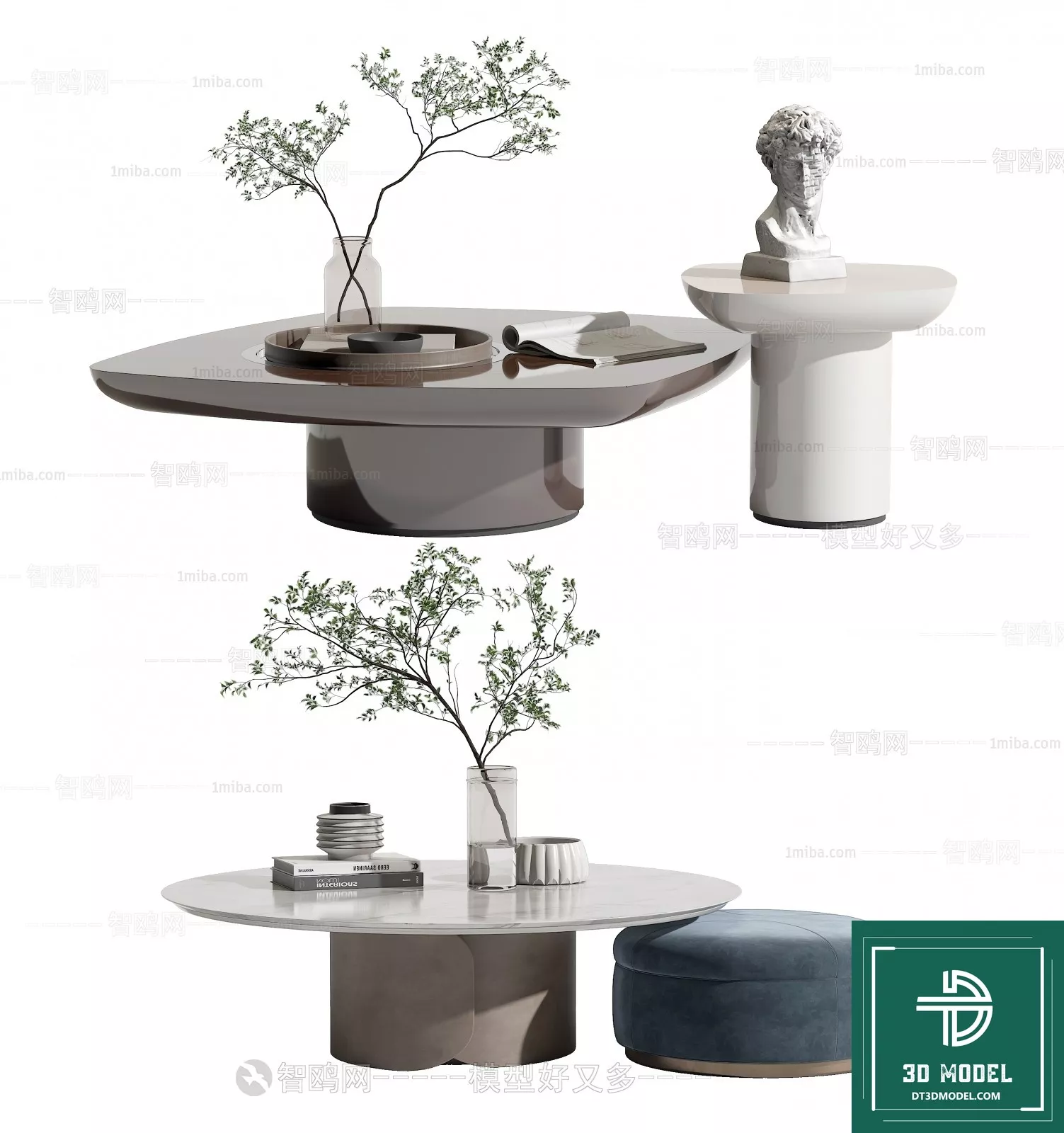 MODERN TEA TABLE - SKETCHUP 3D MODEL - VRAY OR ENSCAPE - ID14986