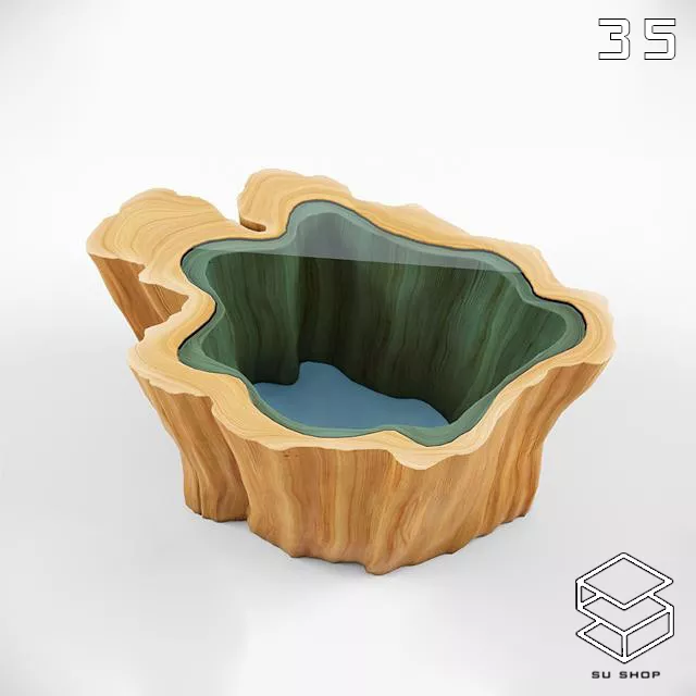 MODERN TEA TABLE - SKETCHUP 3D MODEL - VRAY OR ENSCAPE - ID15044