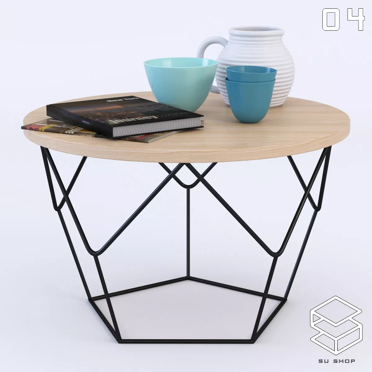 MODERN TEA TABLE - SKETCHUP 3D MODEL - VRAY OR ENSCAPE - ID15049