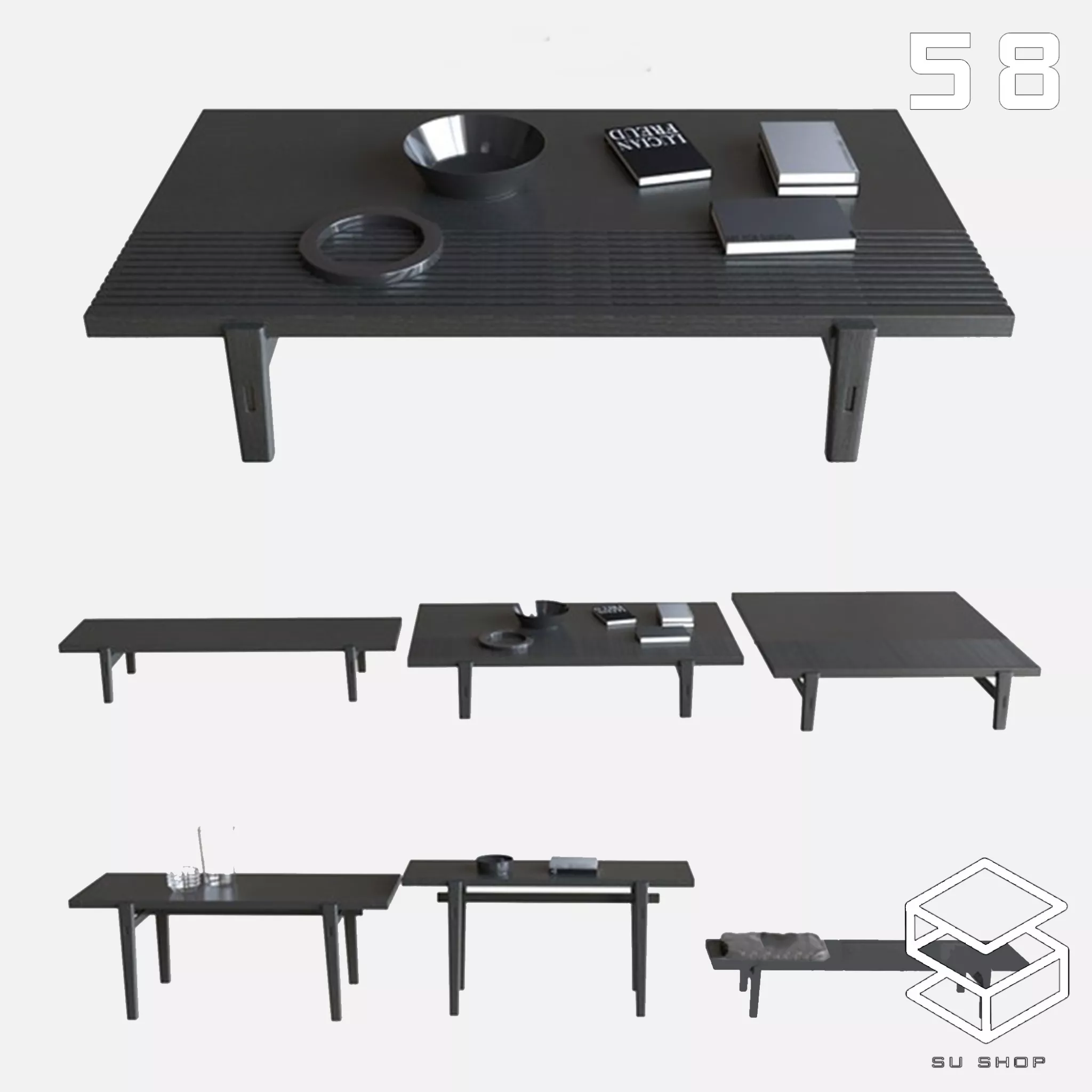 MODERN TEA TABLE - SKETCHUP 3D MODEL - VRAY OR ENSCAPE - ID15069