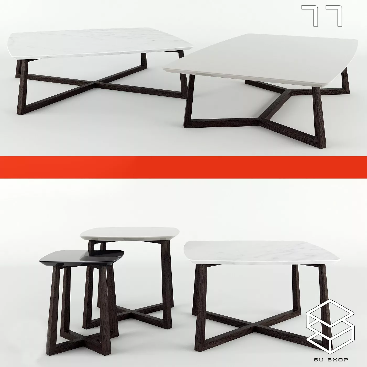 MODERN TEA TABLE - SKETCHUP 3D MODEL - VRAY OR ENSCAPE - ID15090