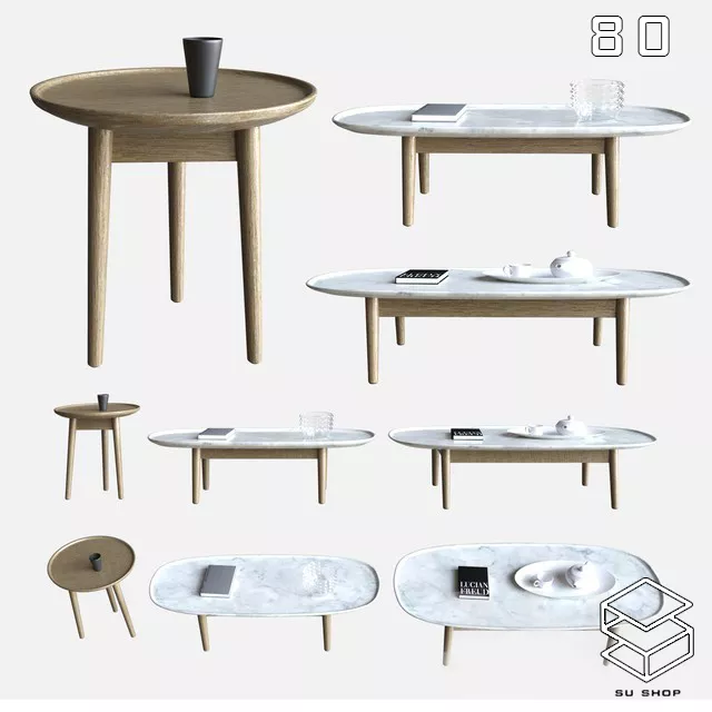 MODERN TEA TABLE - SKETCHUP 3D MODEL - VRAY OR ENSCAPE - ID15094