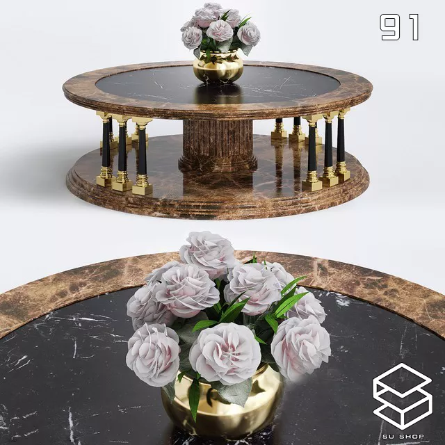 MODERN TEA TABLE - SKETCHUP 3D MODEL - VRAY OR ENSCAPE - ID15106