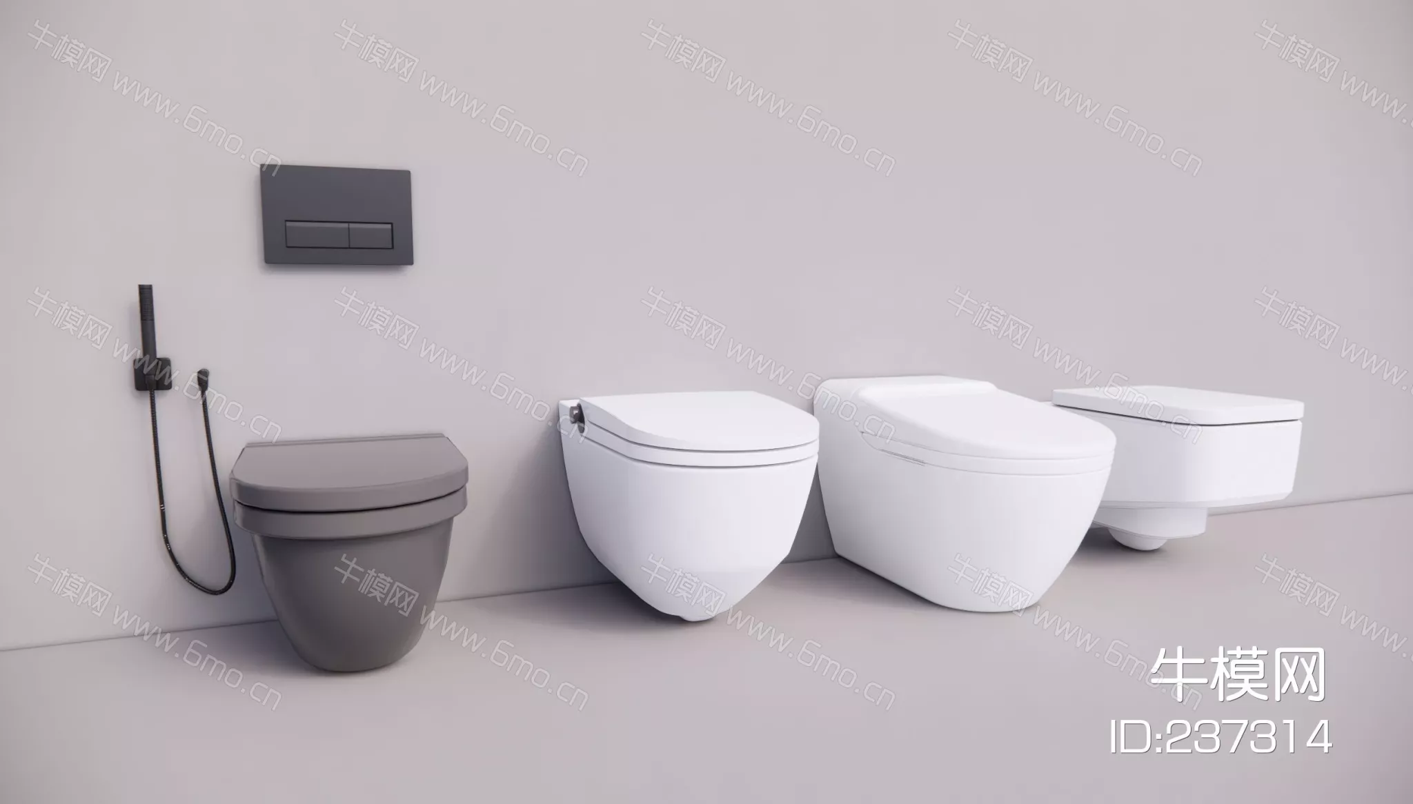 MODERN TOILET - SKETCHUP 3D MODEL - ENSCAPE - 237314