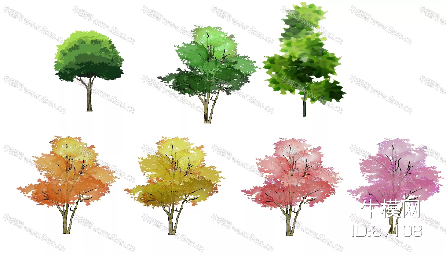 MODERN TREE - SKETCHUP 3D MODEL - ENSCAPE - 87108