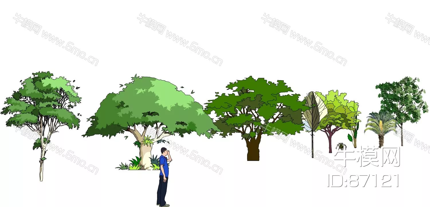 MODERN TREE - SKETCHUP 3D MODEL - ENSCAPE - 87121