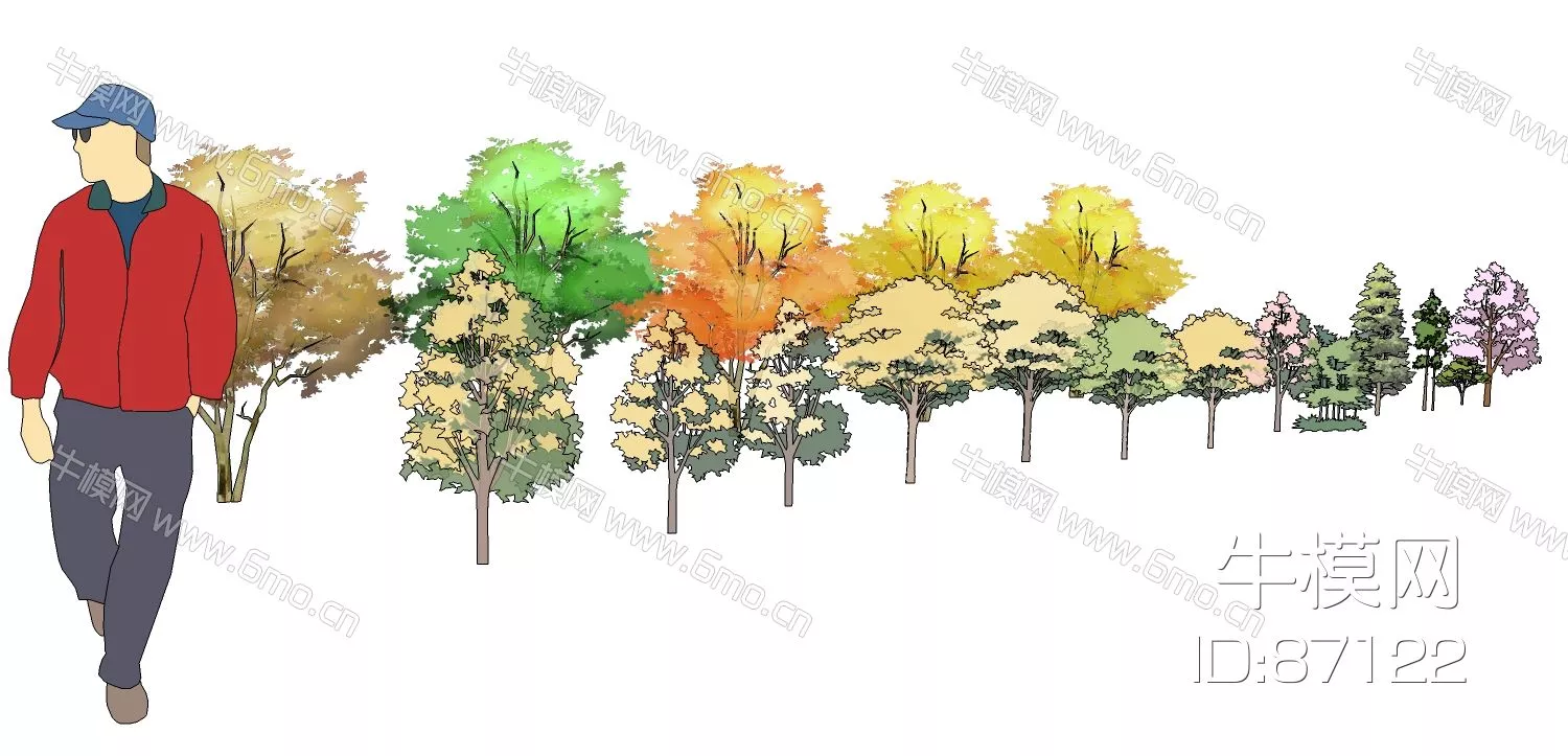 MODERN TREE - SKETCHUP 3D MODEL - ENSCAPE - 87122