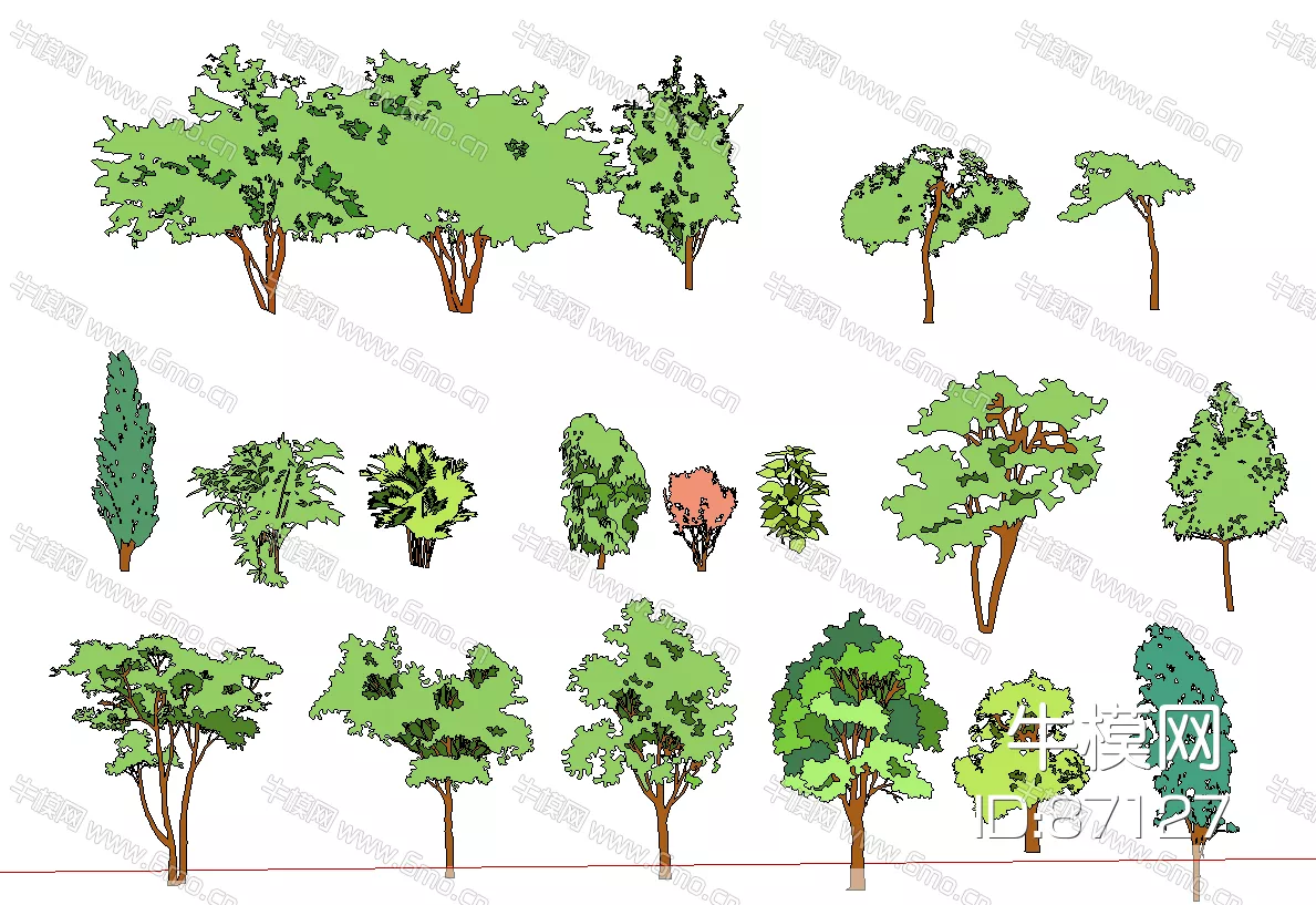 MODERN TREE - SKETCHUP 3D MODEL - ENSCAPE - 87127