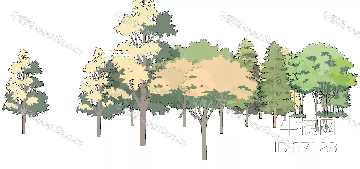 MODERN TREE - SKETCHUP 3D MODEL - ENSCAPE - 87128
