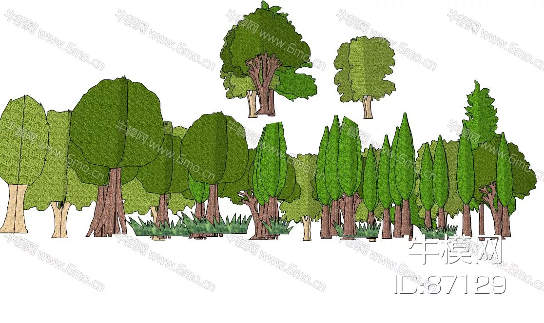 MODERN TREE - SKETCHUP 3D MODEL - ENSCAPE - 87129