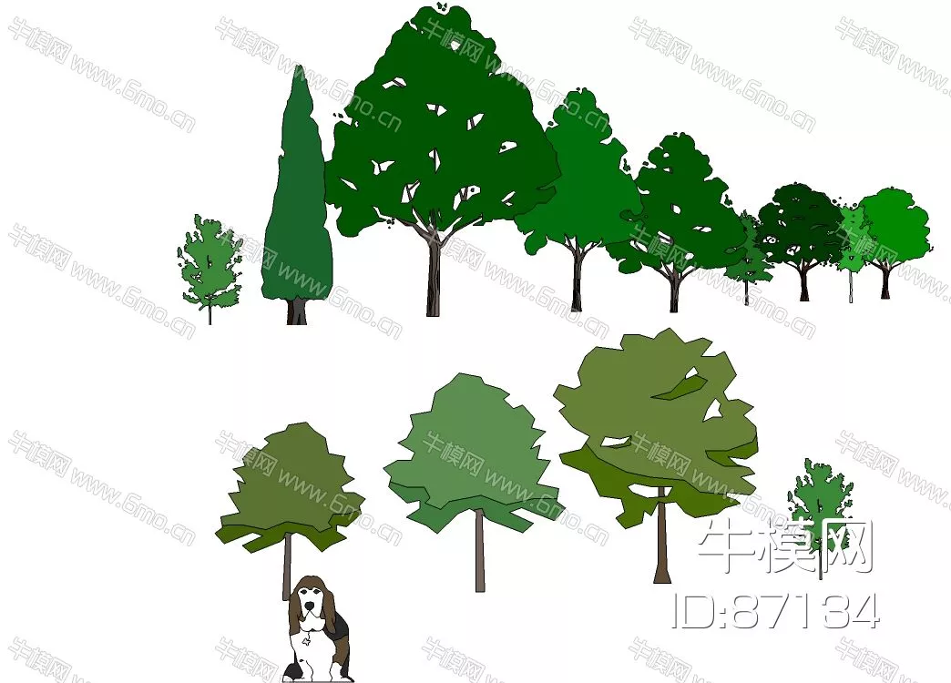MODERN TREE - SKETCHUP 3D MODEL - ENSCAPE - 87134