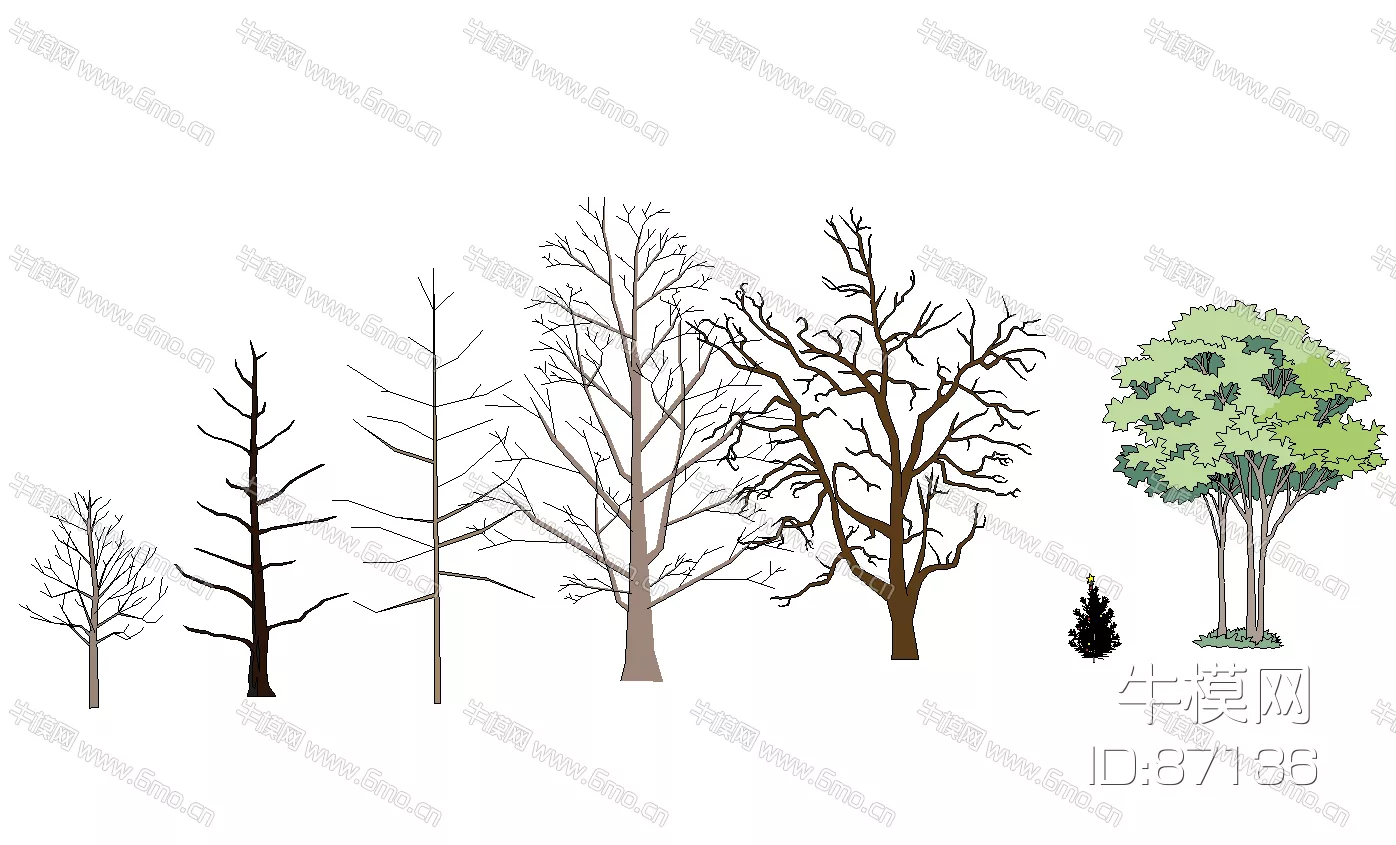 MODERN TREE - SKETCHUP 3D MODEL - ENSCAPE - 87136