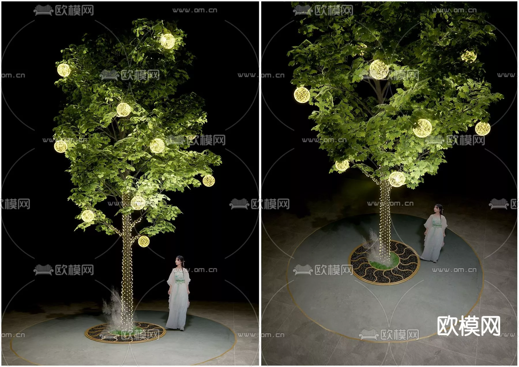 MODERN TREE - SKETCHUP 3D MODEL - VRAY OR ENSCAPE - ID15402