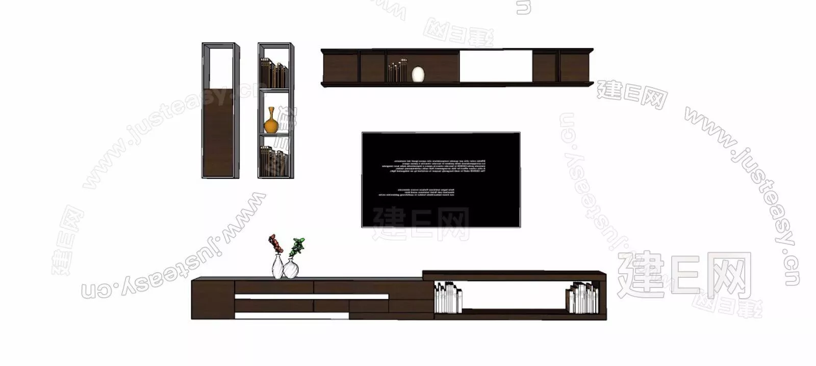 MODERN TV CABINET - SKETCHUP 3D MODEL - ENSCAPE - 105005331