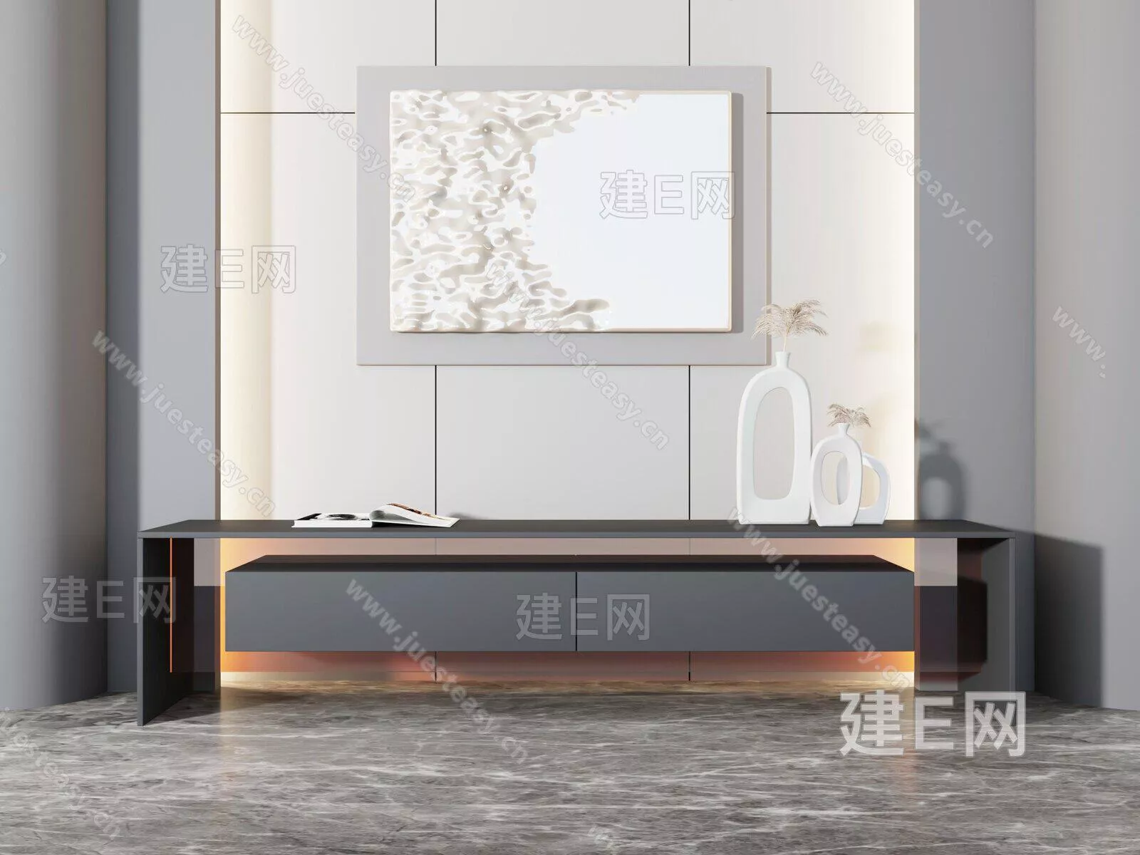 MODERN TV CABINET - SKETCHUP 3D MODEL - ENSCAPE - 106450318