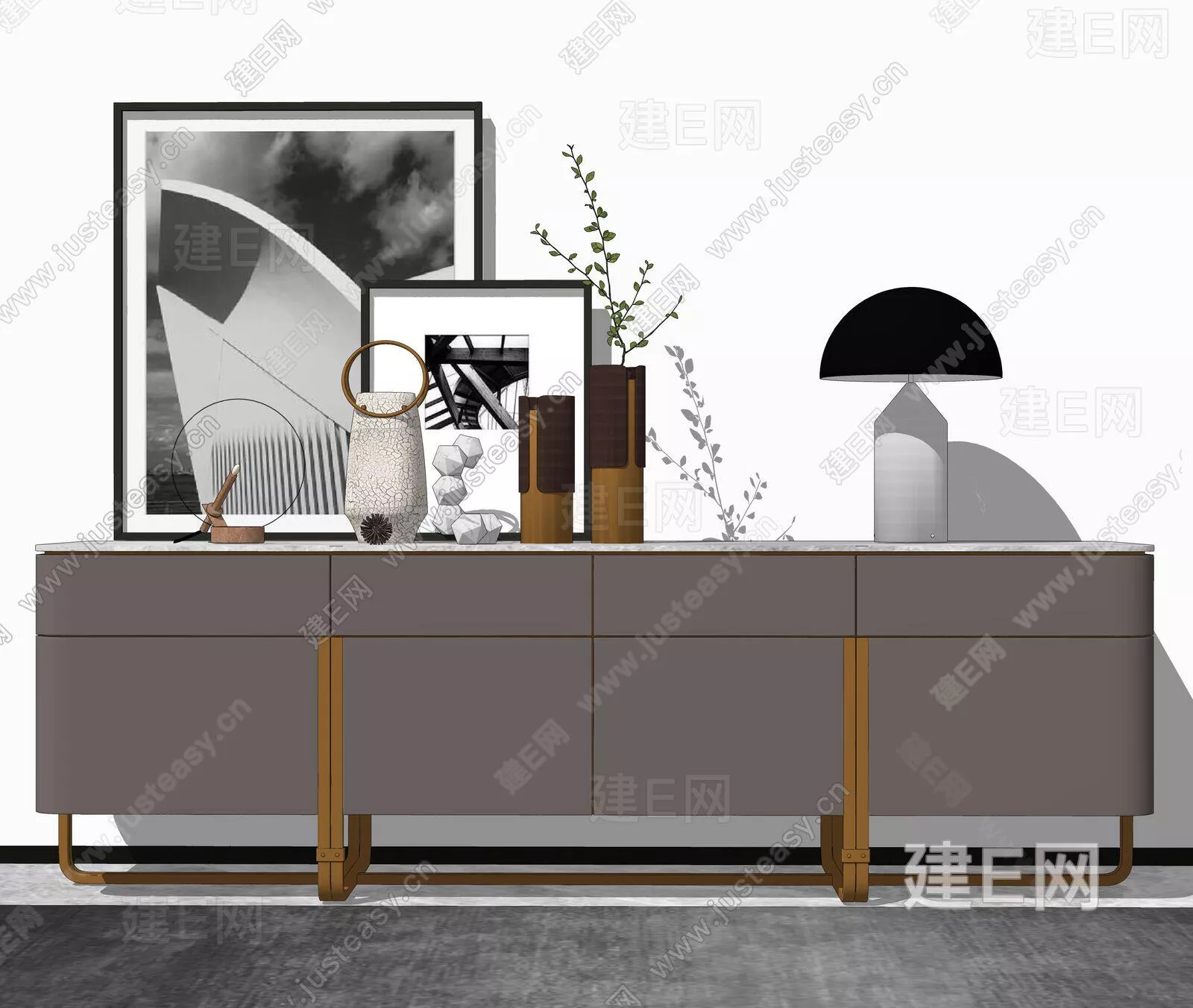 MODERN TV CABINET - SKETCHUP 3D MODEL - ENSCAPE - 109265224