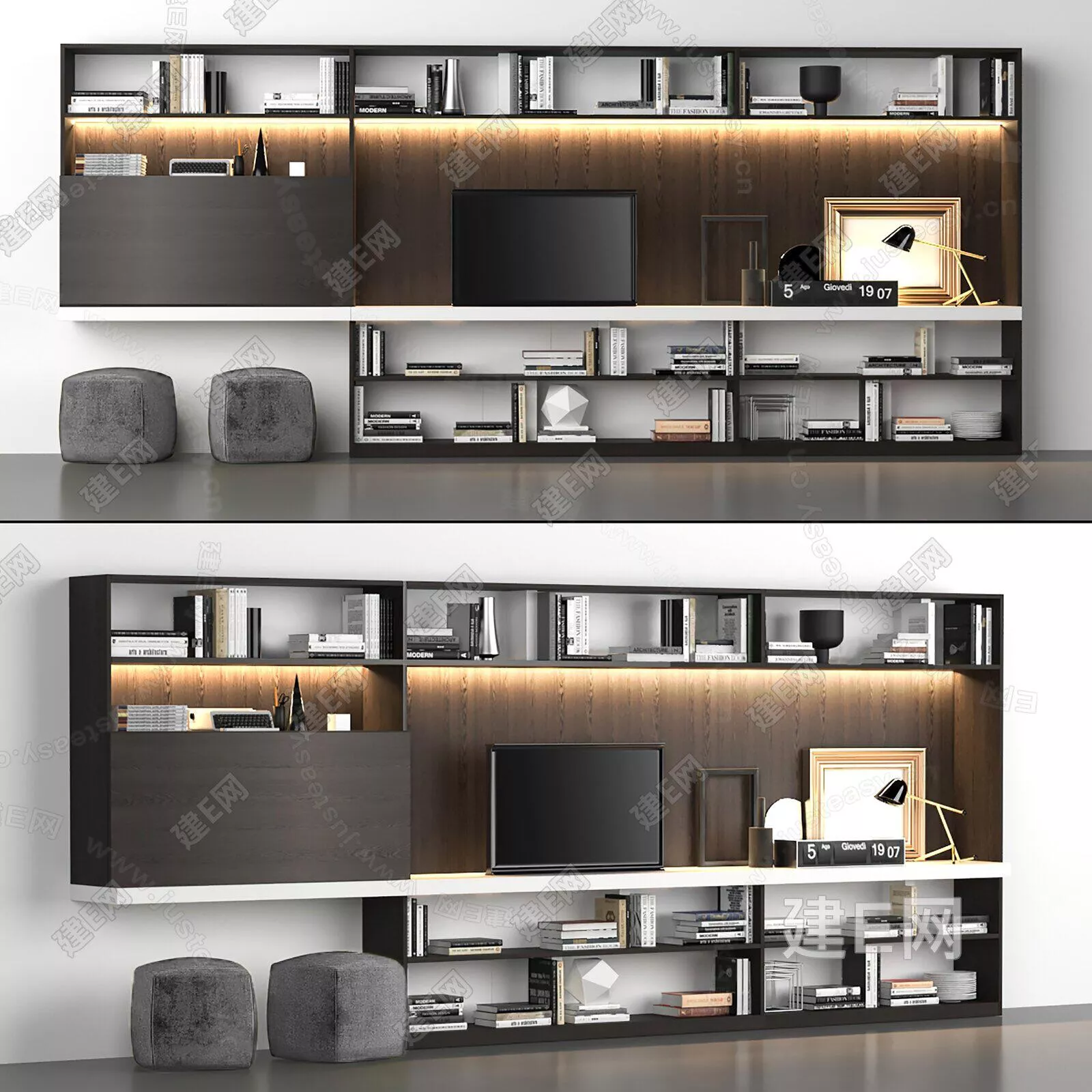 MODERN TV CABINET - SKETCHUP 3D MODEL - ENSCAPE - 111365534