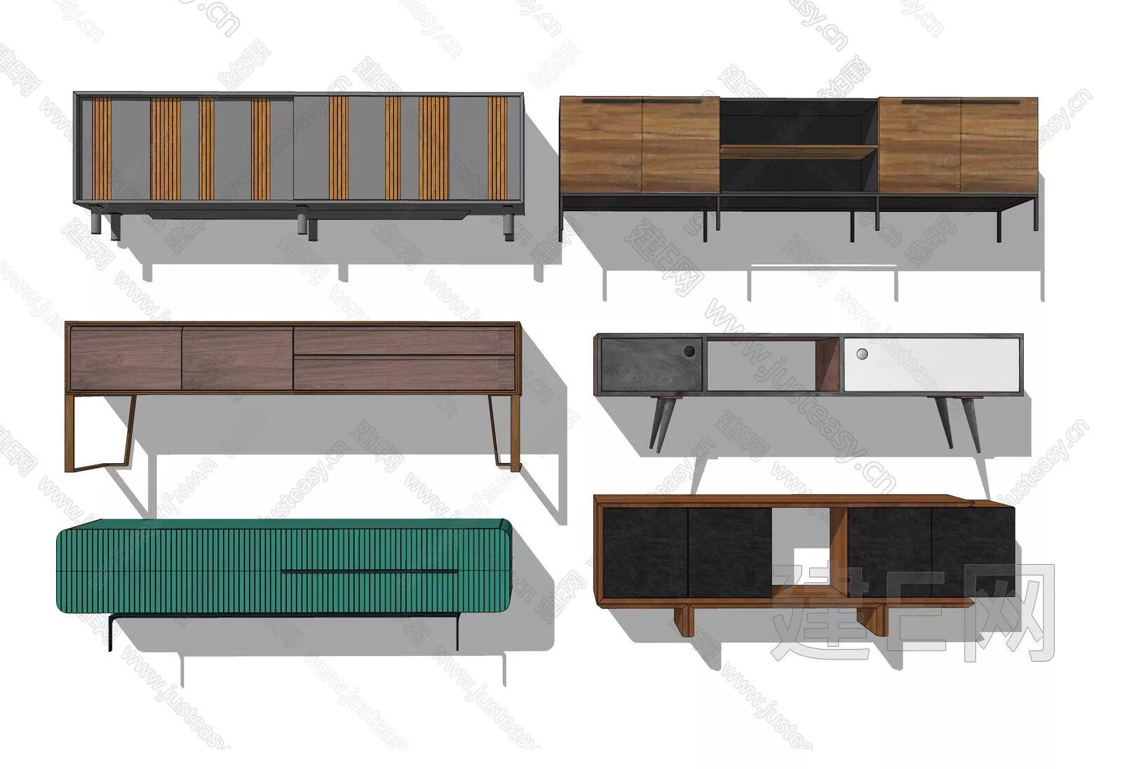 MODERN TV CABINET - SKETCHUP 3D MODEL - ENSCAPE - 111428015