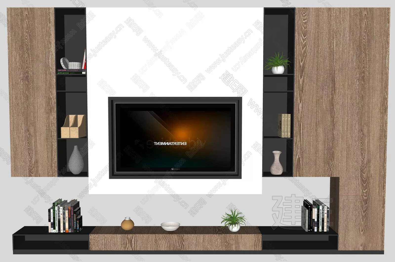 MODERN TV CABINET - SKETCHUP 3D MODEL - ENSCAPE - 111952309