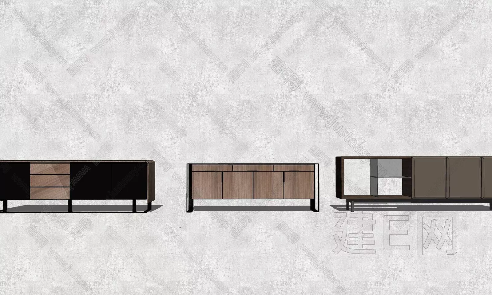 MODERN TV CABINET - SKETCHUP 3D MODEL - ENSCAPE - 113000930