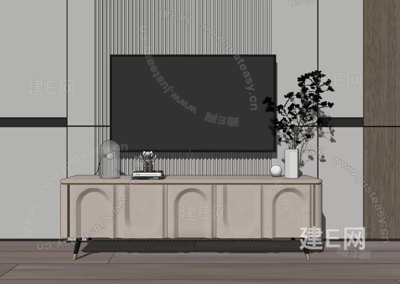 MODERN TV CABINET - SKETCHUP 3D MODEL - ENSCAPE - 115819974