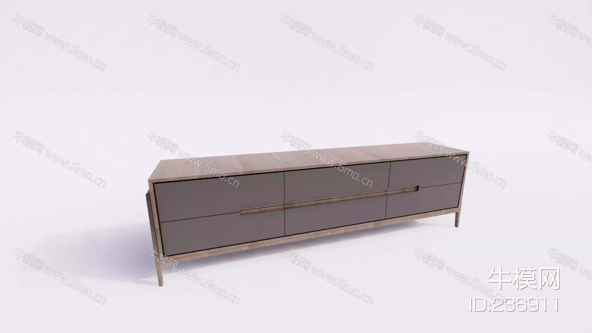 MODERN TV CABINET - SKETCHUP 3D MODEL - ENSCAPE - 236911