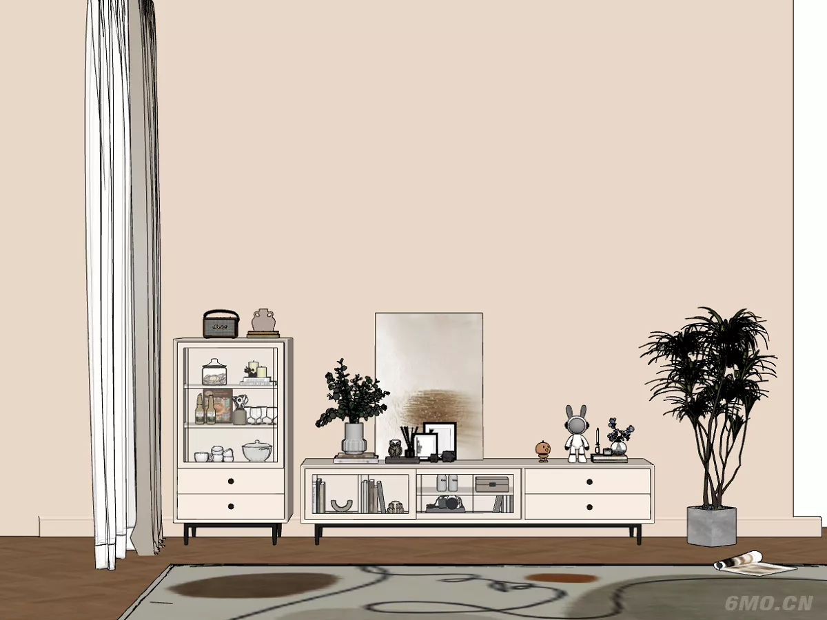 MODERN TV CABINET - SKETCHUP 3D MODEL - ENSCAPE - 249443