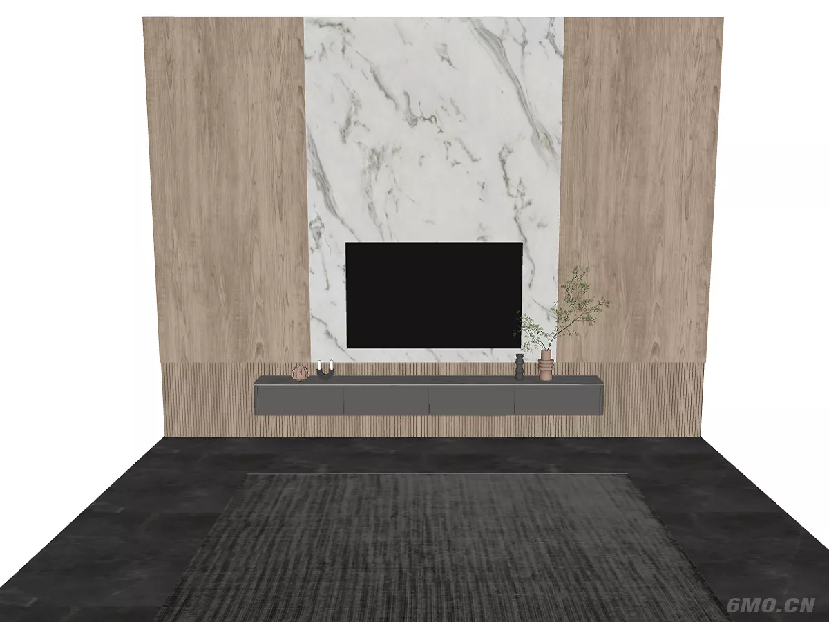 MODERN TV CABINET - SKETCHUP 3D MODEL - ENSCAPE - 249444