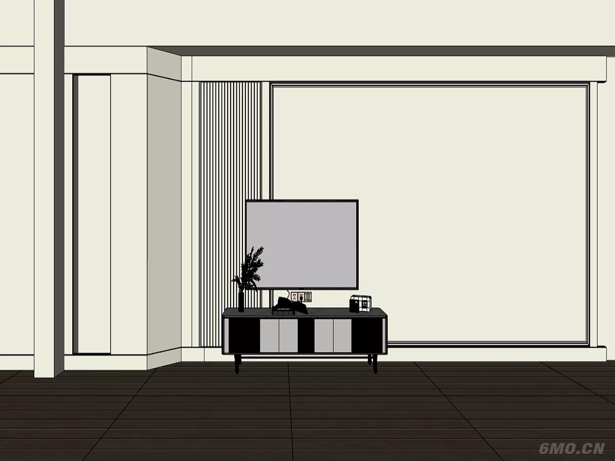 MODERN TV CABINET - SKETCHUP 3D MODEL - ENSCAPE - 249445