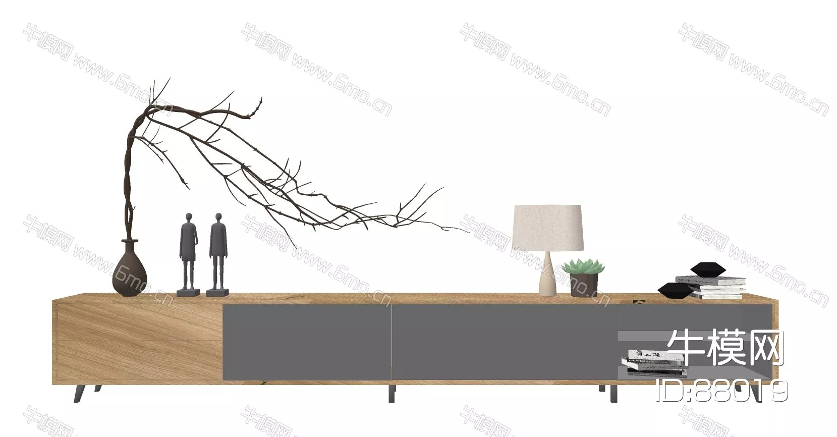 MODERN TV CABINET - SKETCHUP 3D MODEL - ENSCAPE - 88019