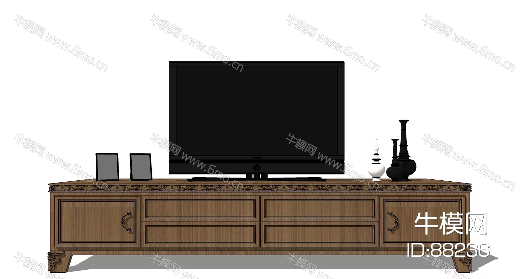 MODERN TV CABINET - SKETCHUP 3D MODEL - ENSCAPE - 88236