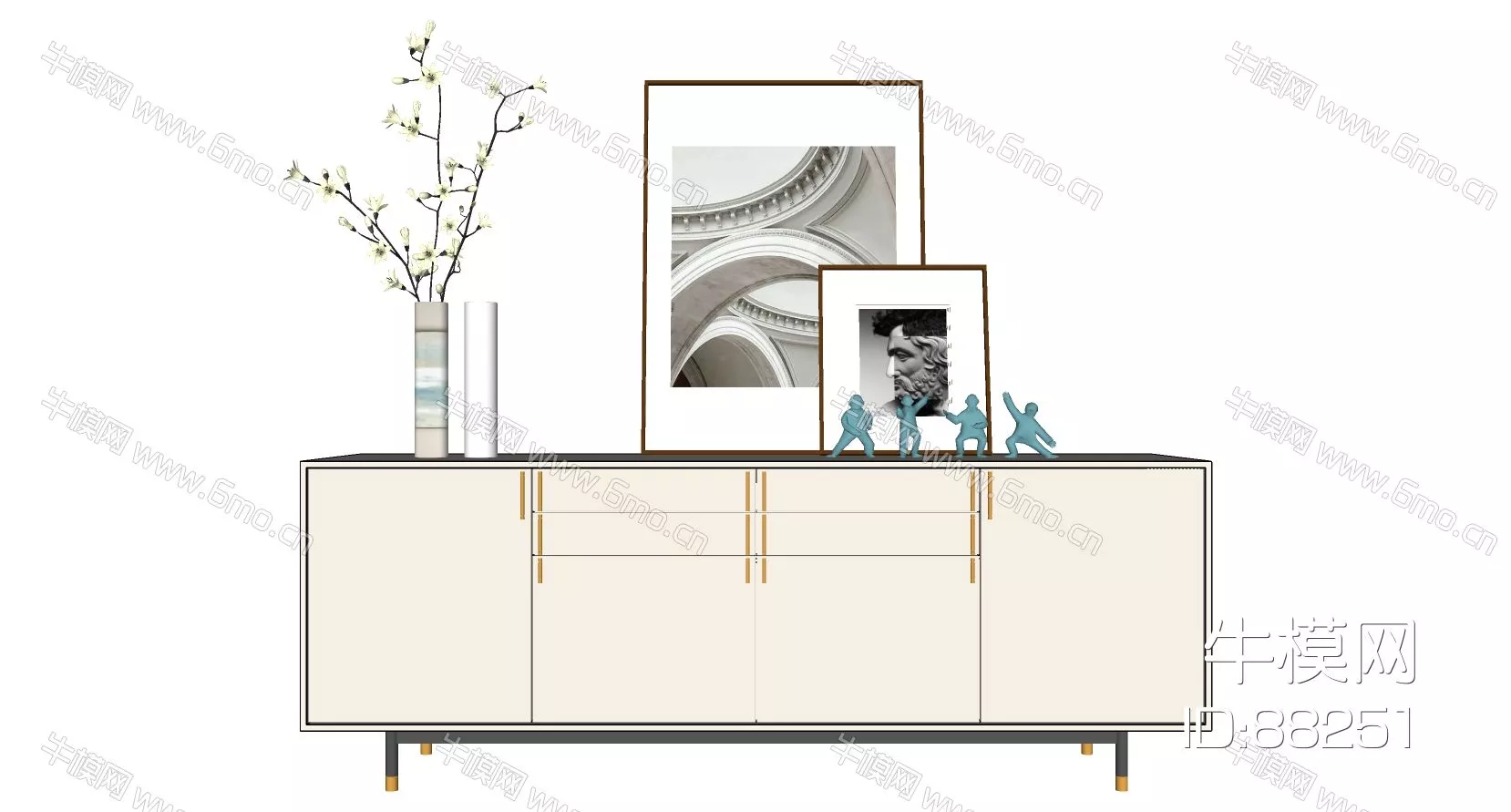 MODERN TV CABINET - SKETCHUP 3D MODEL - ENSCAPE - 88251