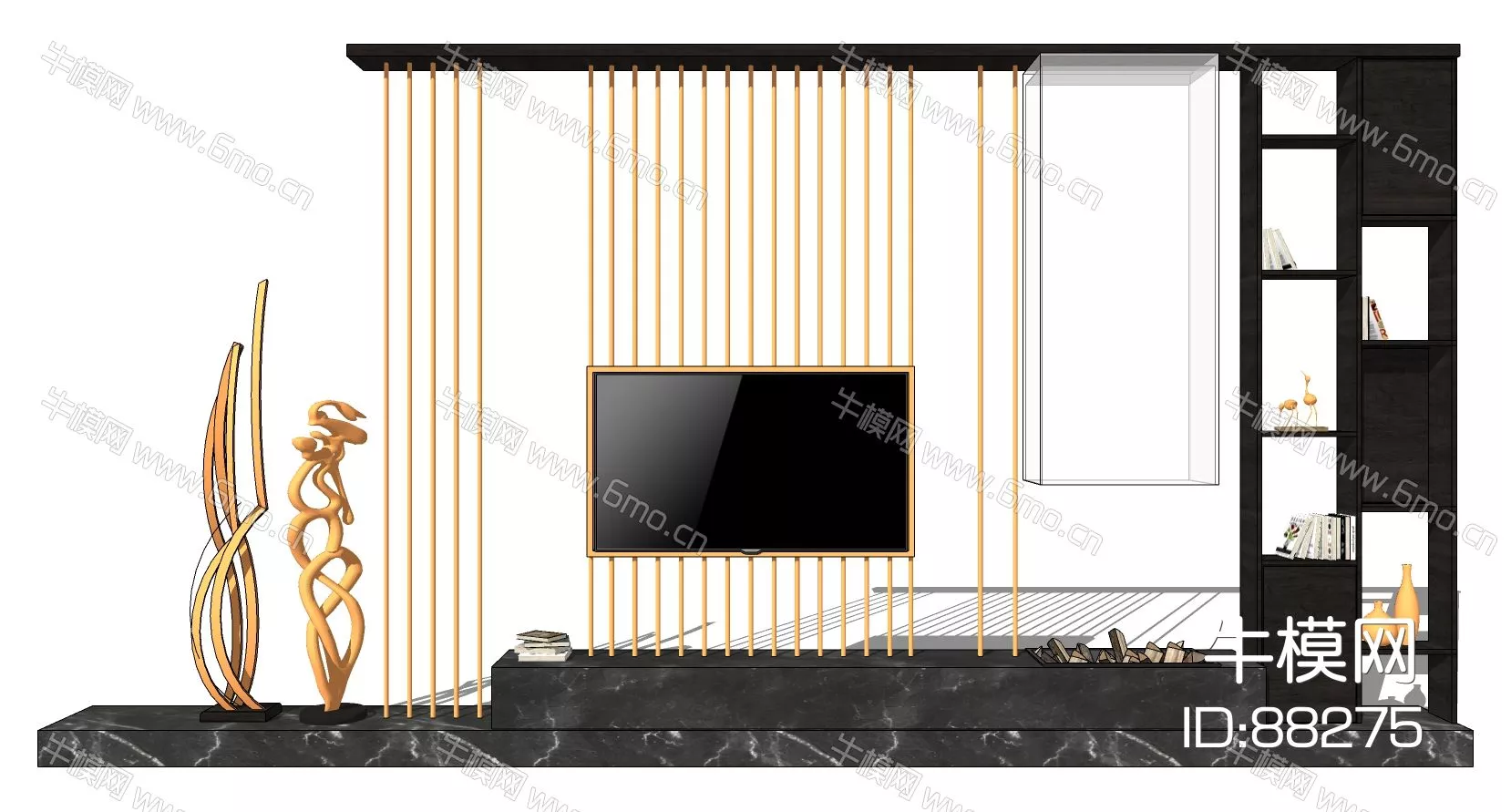 MODERN TV CABINET - SKETCHUP 3D MODEL - ENSCAPE - 88275