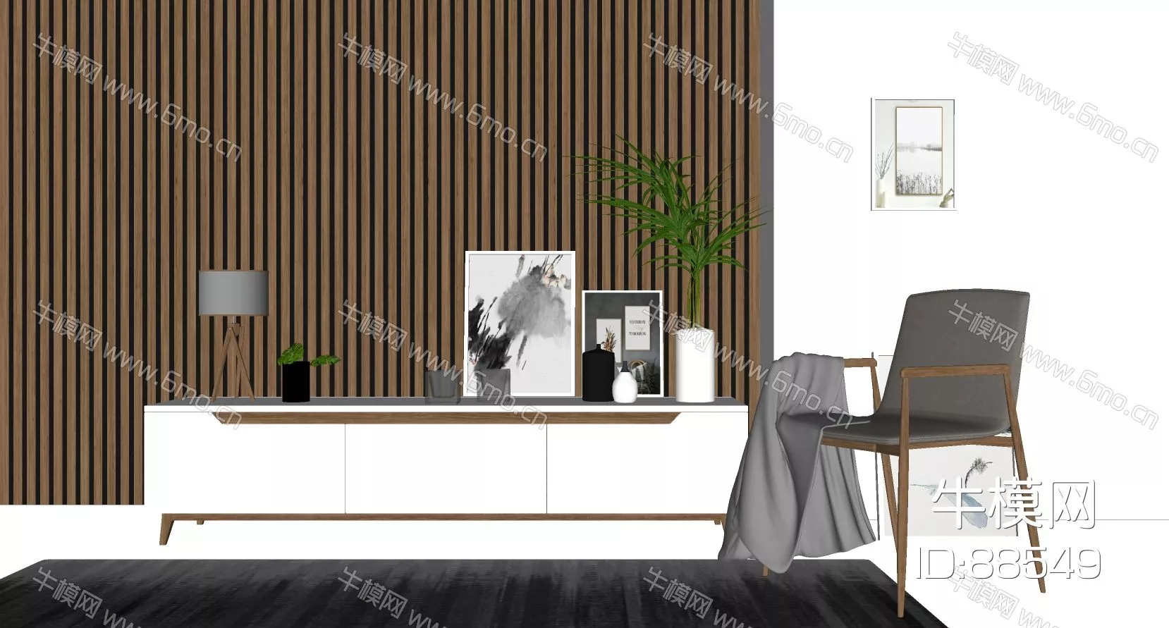 MODERN TV CABINET - SKETCHUP 3D MODEL - ENSCAPE - 88549