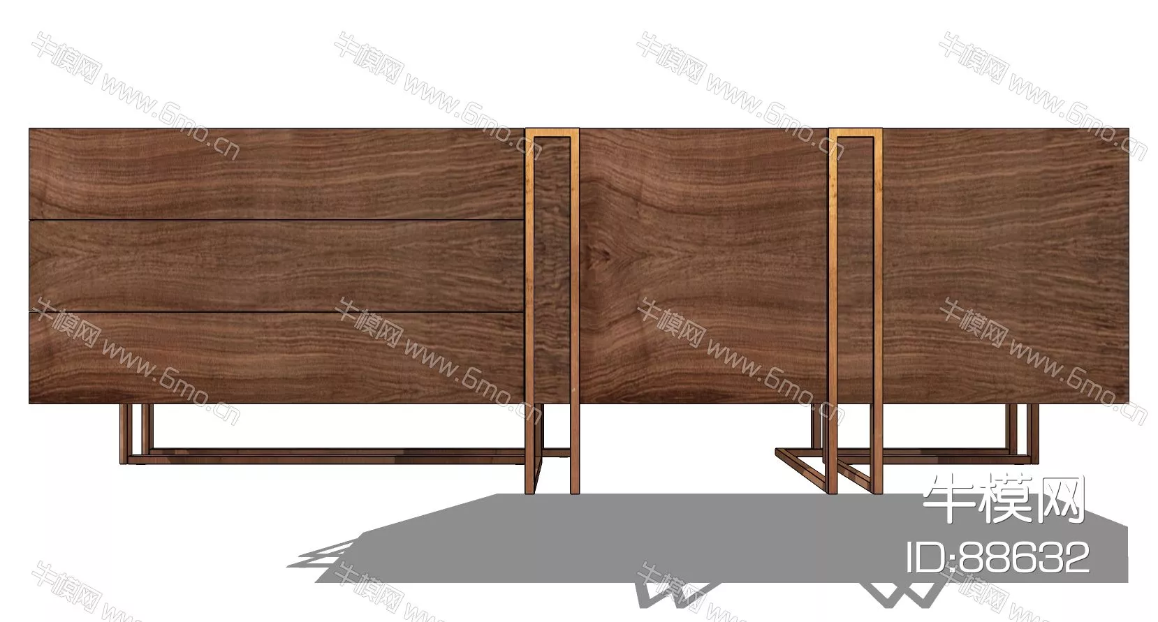 MODERN TV CABINET - SKETCHUP 3D MODEL - ENSCAPE - 88632