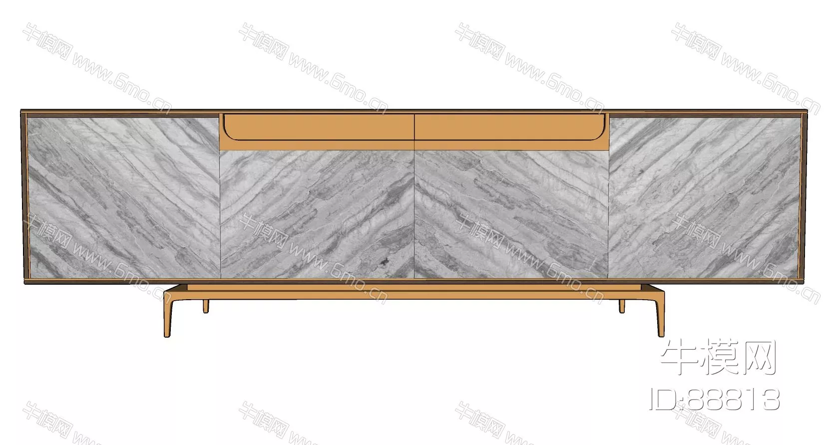 MODERN TV CABINET - SKETCHUP 3D MODEL - ENSCAPE - 88813