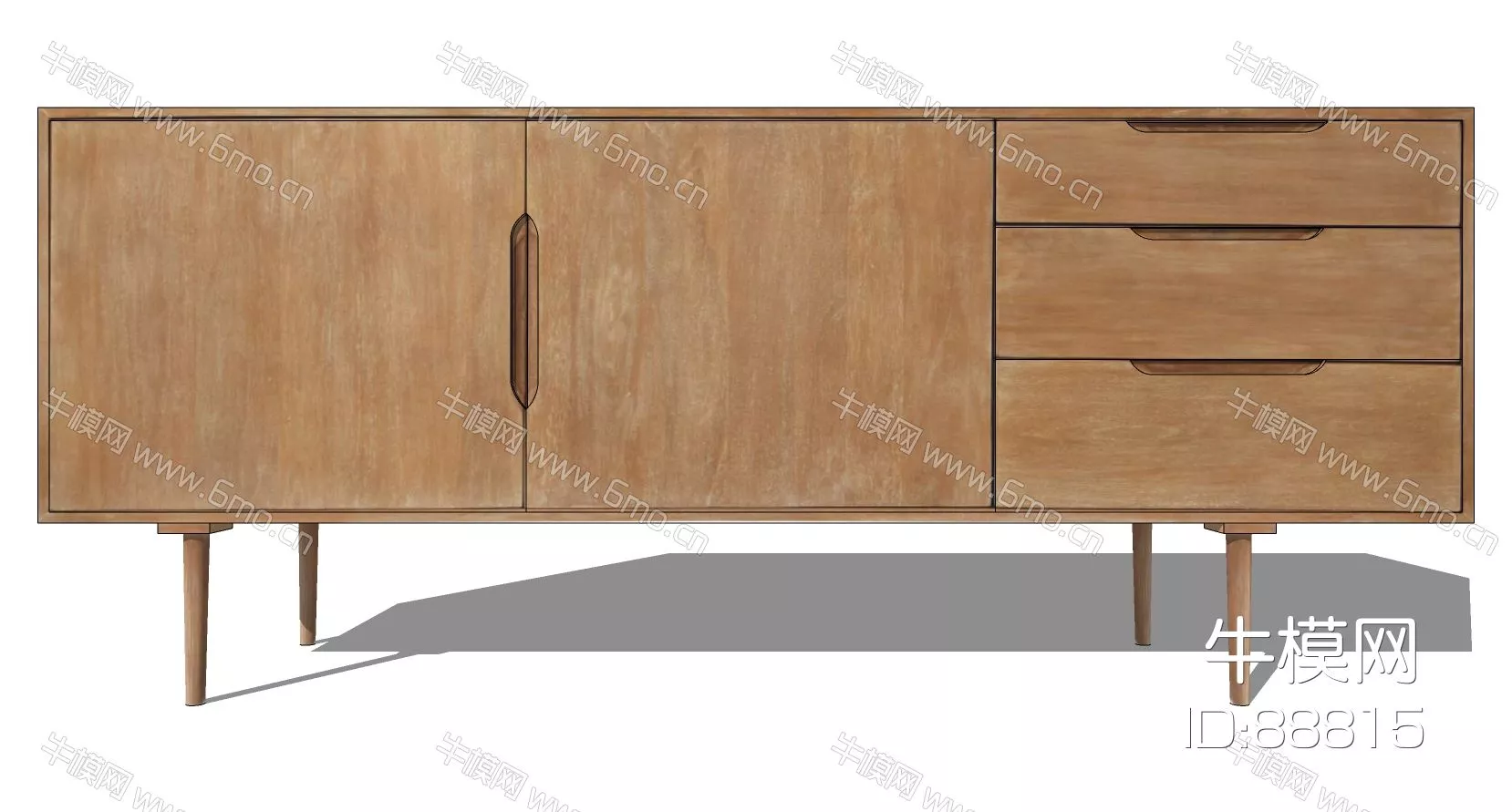 MODERN TV CABINET - SKETCHUP 3D MODEL - ENSCAPE - 88815