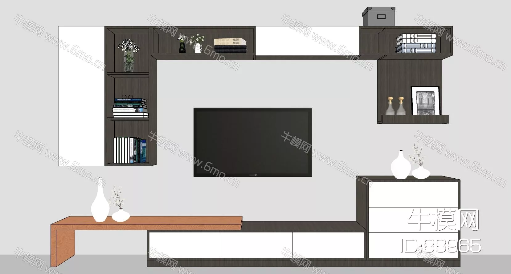 MODERN TV CABINET - SKETCHUP 3D MODEL - ENSCAPE - 88965