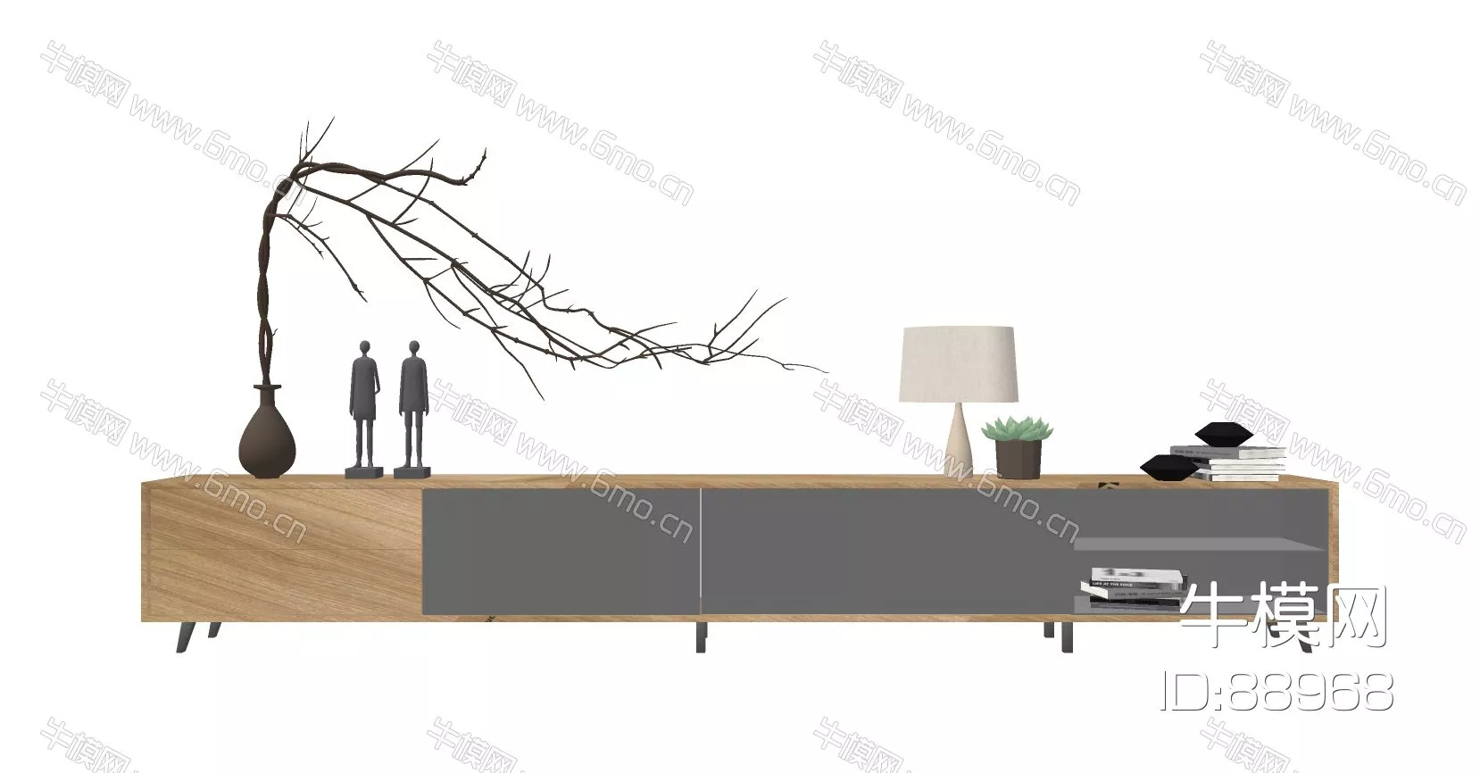 MODERN TV CABINET - SKETCHUP 3D MODEL - ENSCAPE - 88968