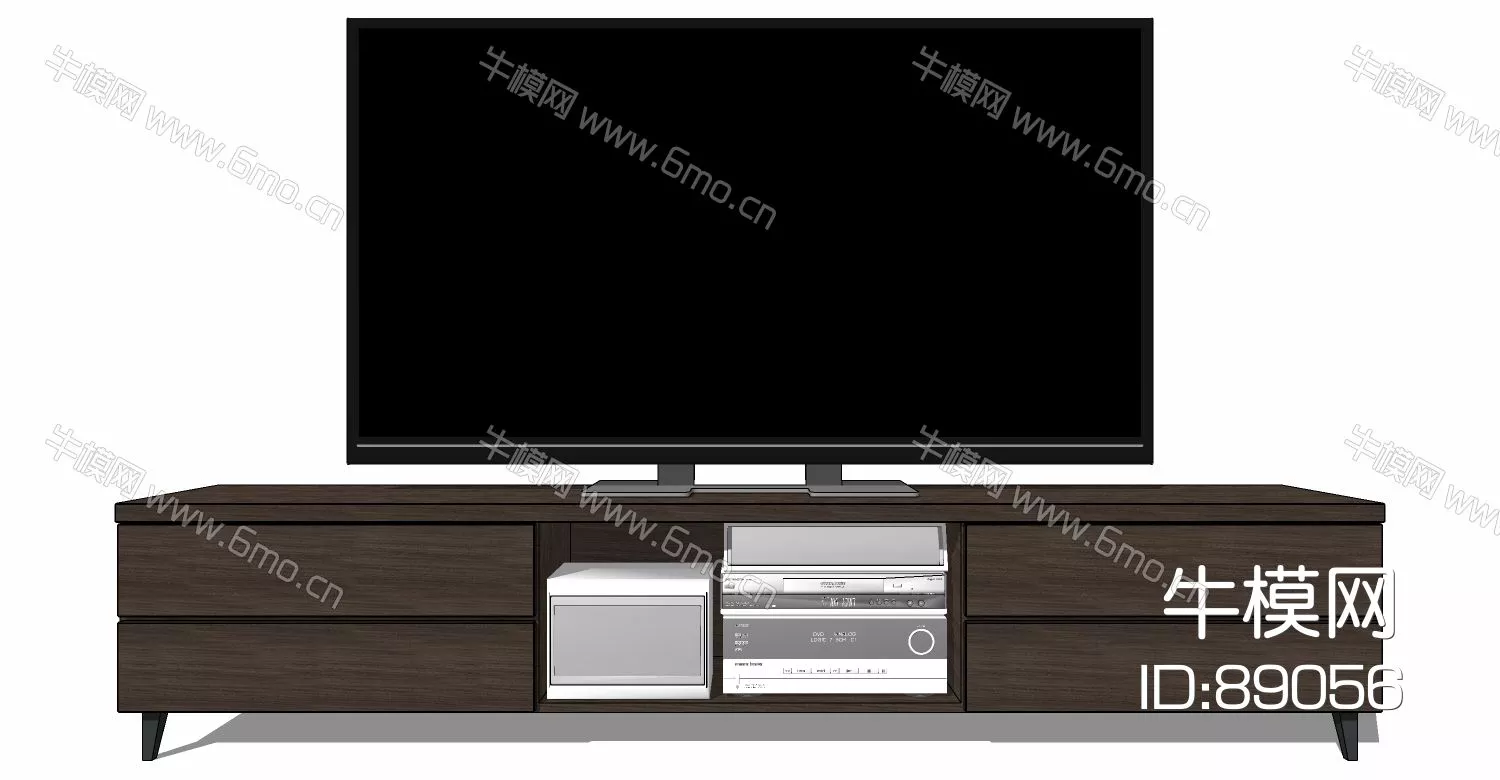 MODERN TV CABINET - SKETCHUP 3D MODEL - ENSCAPE - 89056