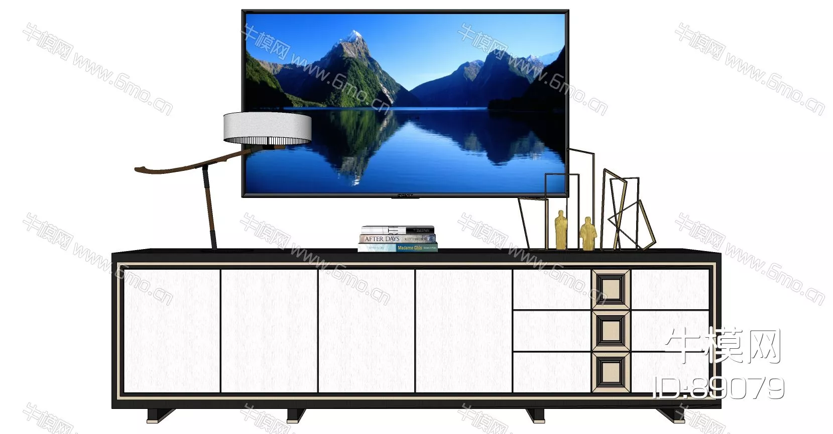 MODERN TV CABINET - SKETCHUP 3D MODEL - ENSCAPE - 89079