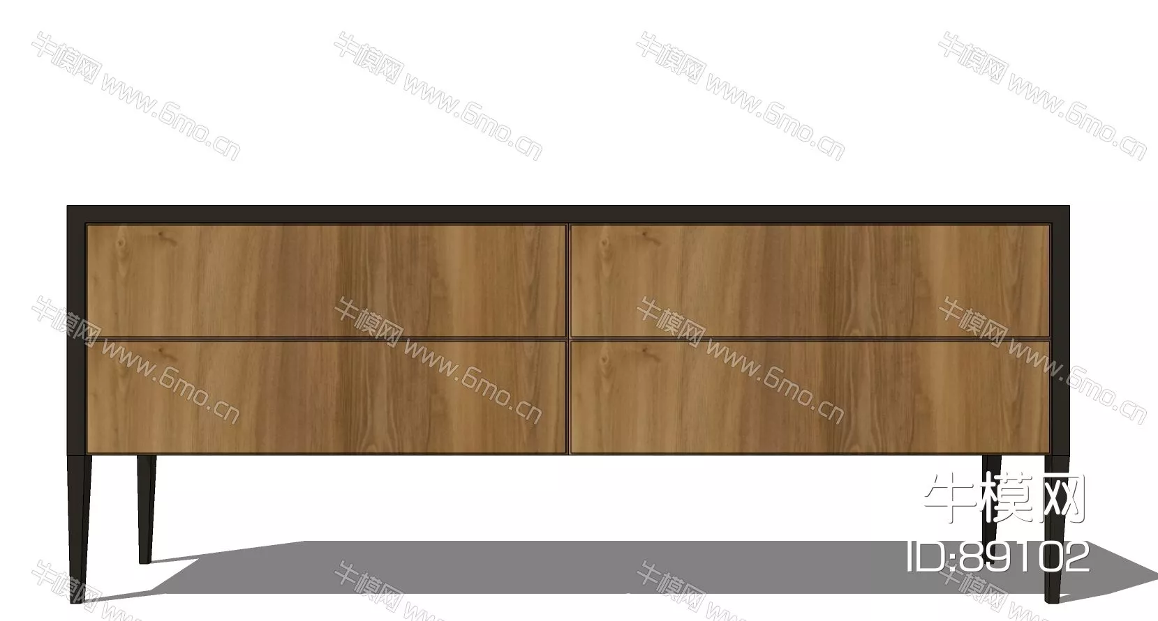 MODERN TV CABINET - SKETCHUP 3D MODEL - ENSCAPE - 89102