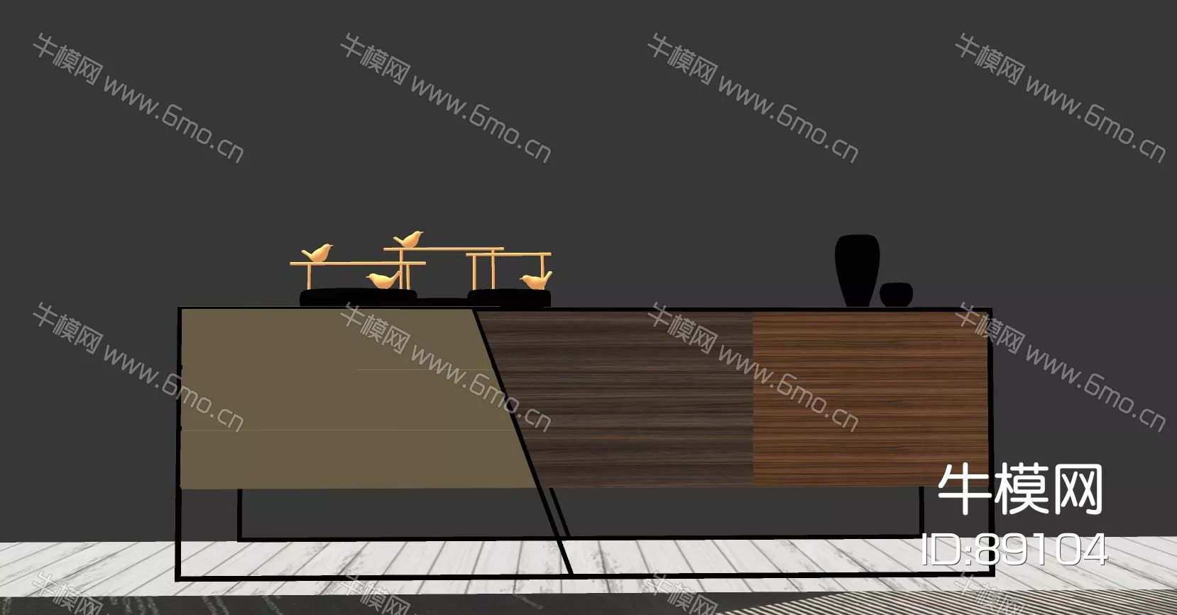 MODERN TV CABINET - SKETCHUP 3D MODEL - ENSCAPE - 89104