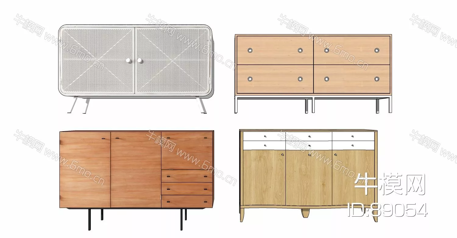 MODERN TV CABINET - SKETCHUP 3D MODEL - VRAY - 89054