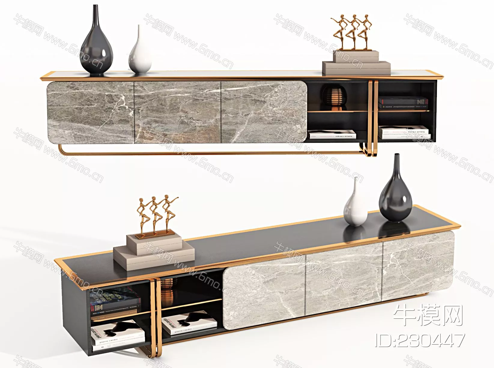 MODERN TV CABINET - SKETCHUP 3D MODEL - VRAY - ID15489