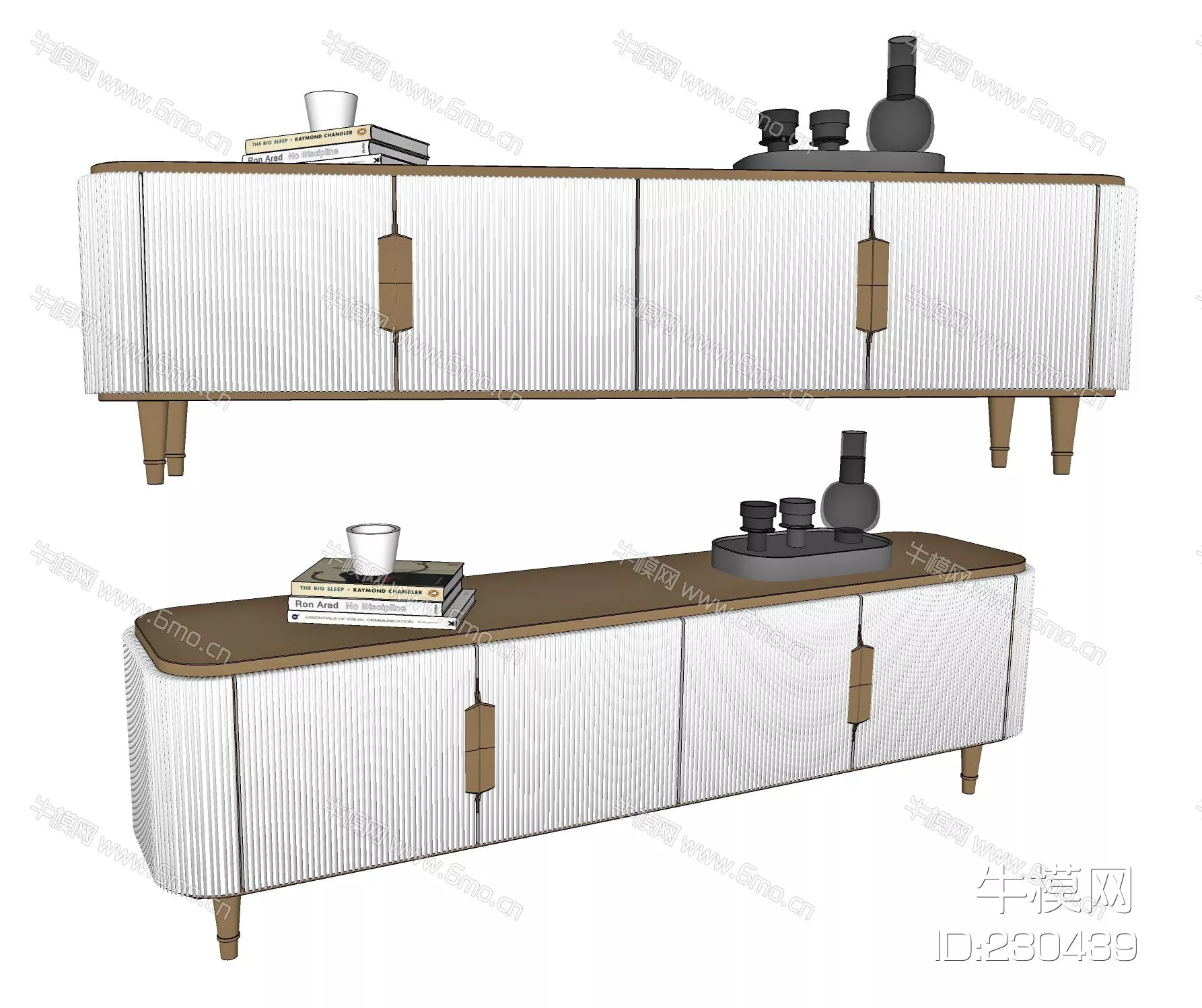 MODERN TV CABINET - SKETCHUP 3D MODEL - VRAY - ID15491